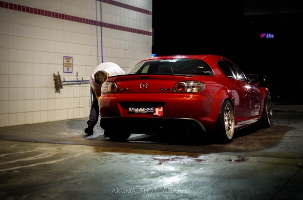 Quick wash before we start the night!