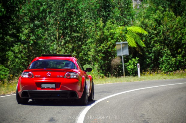 The RX-8 Heading up the mountain.